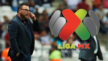 Antonio Mohamed y logo de la Liga MX
