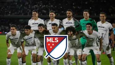 Foto oficial de Pumas y logo de la MLS