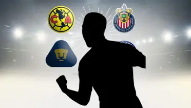Silueta de Andrés Montaño con América, Pumas y Chivas