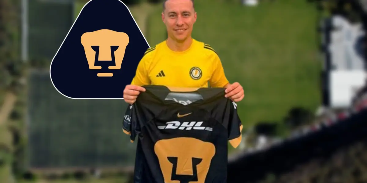 Abraham González con la playera de Pumas / Foto: Pumas MX
