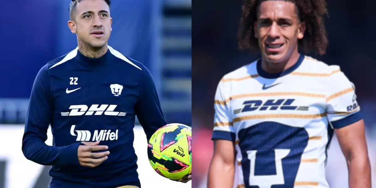 Adalberto Carrasquilla jugando en CU, a la izquierda, Ergas calentando (Fuente: Mexsports)