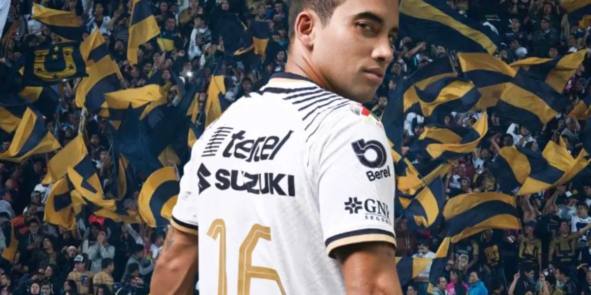 Adrián Aldrete con playera de los Pumas