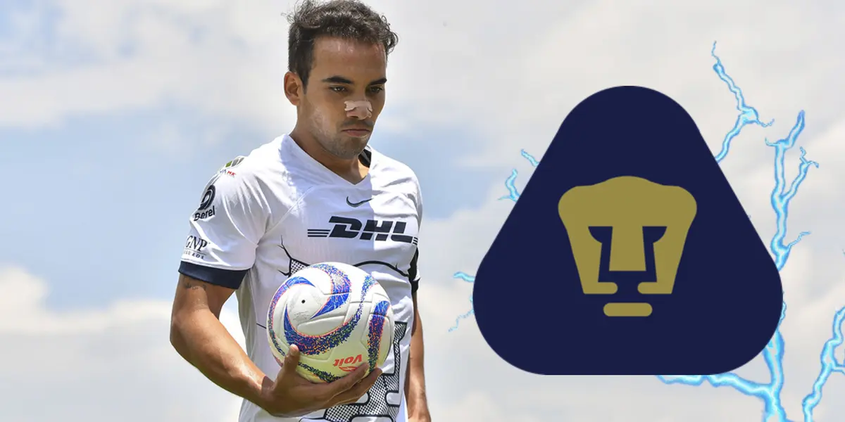 Adrian Aldrete jugando con Pumas de la UNAM