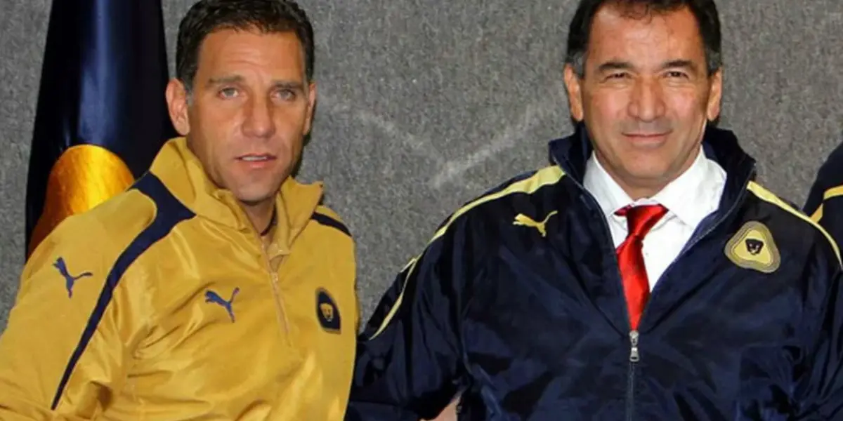 Alberto García Aspe y Mario Carrillo con Pumas