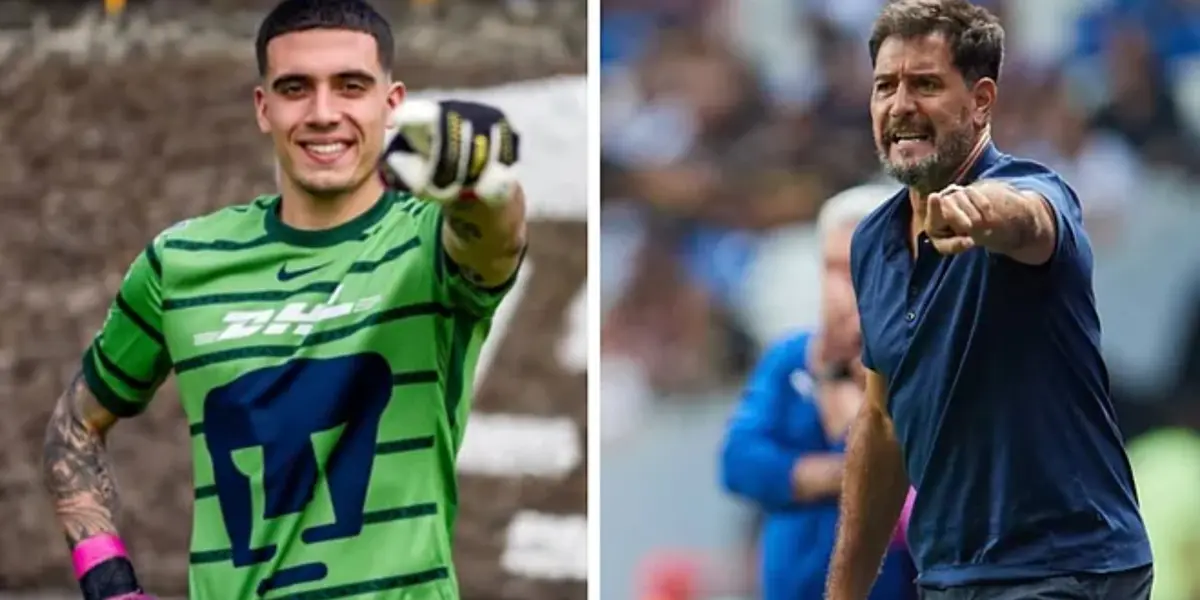 Alex Padilla presentado en Pumas, Gustavo Lema por su parte, da indicaciones (Fuente: Marca)