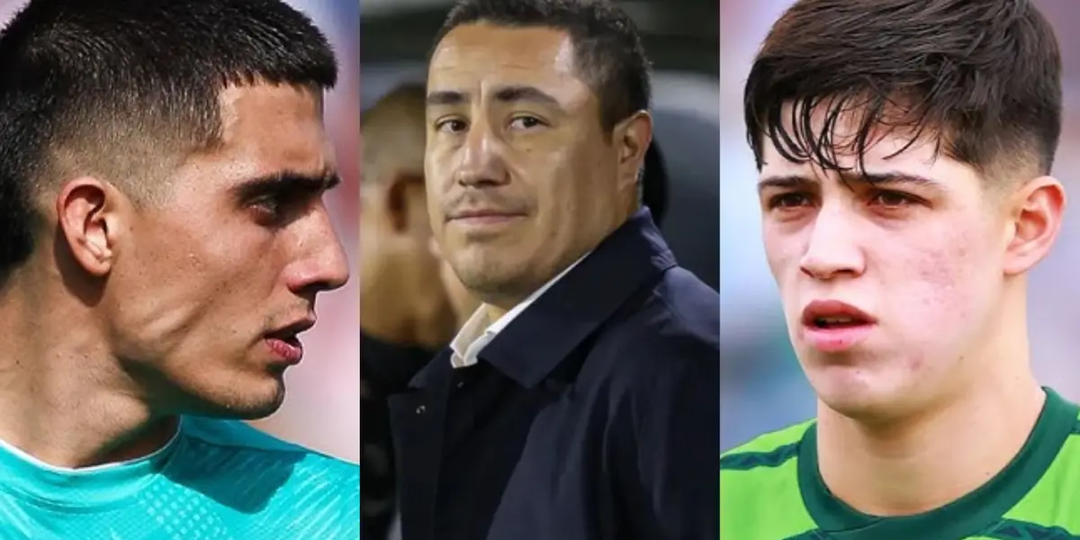 Alex Padilla y Pablo Lara en partido de Pumas, en el centro, Juárez en el banquillo (Fuente: Mexsports y Caracol)