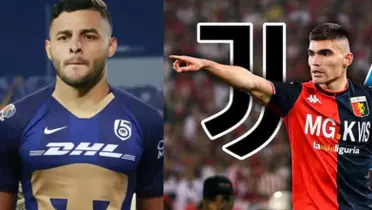 Alexis Vega con la playera de Pumas, a la derecha, Johan Vásquez con Genoa (Fuente: Especial y Milenio)