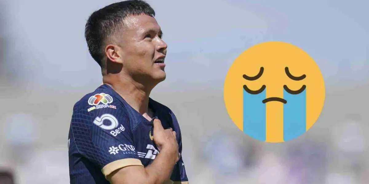 Ali Ávila con Pumas, emoji llorando