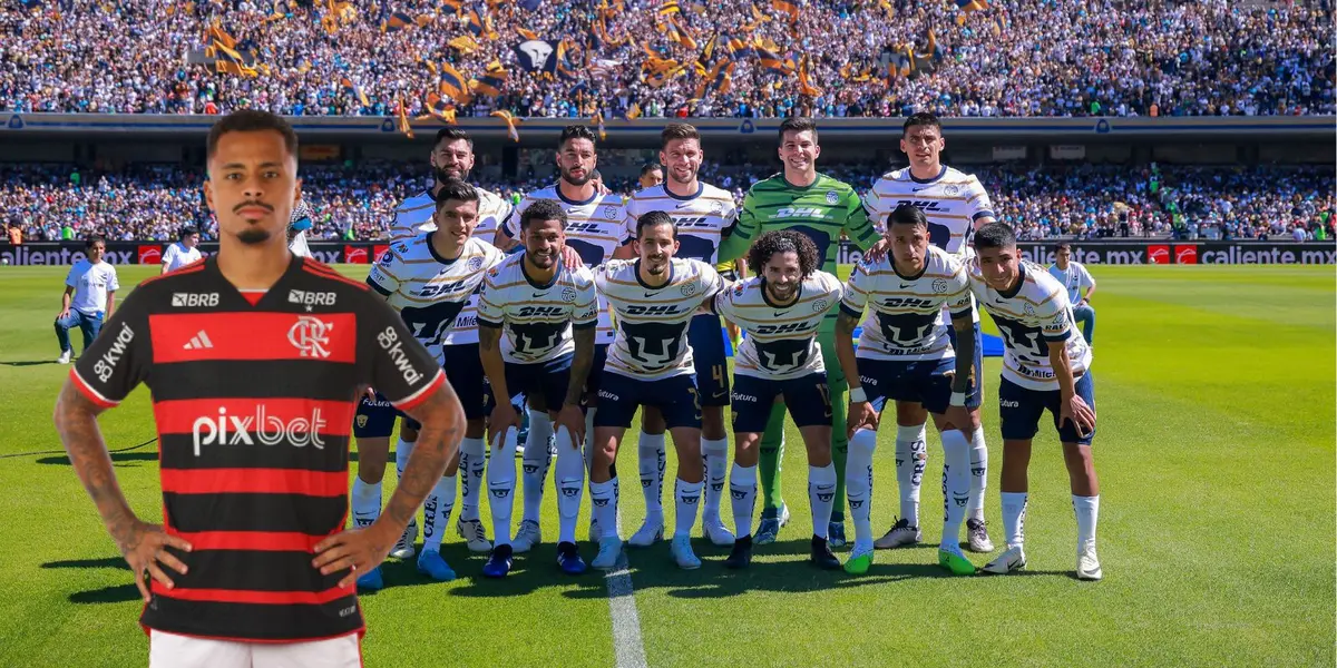 Allan Rodrígues y jugadores de Pumas/FOTO: x Pumas