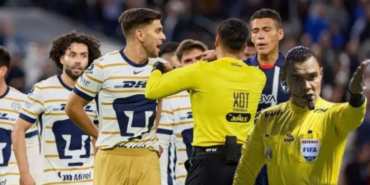 Arbitraje en el Pumas vs Rayados/FOTO: soy fútbol