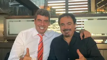 Ayub y Sánchez en una reunión de trabajo (Fuente: IG Arturo Elías Ayub)