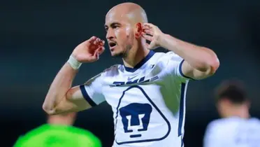 Carlos González festeja gol con el combinado de Pumas (Fuente: Mexsports)