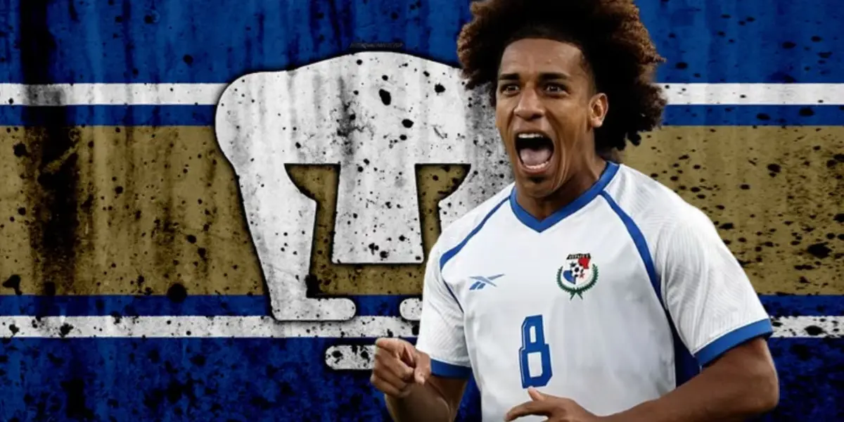 Carrasquilla con el fondo de la bandera de los Pumas (Fuente: FOX)