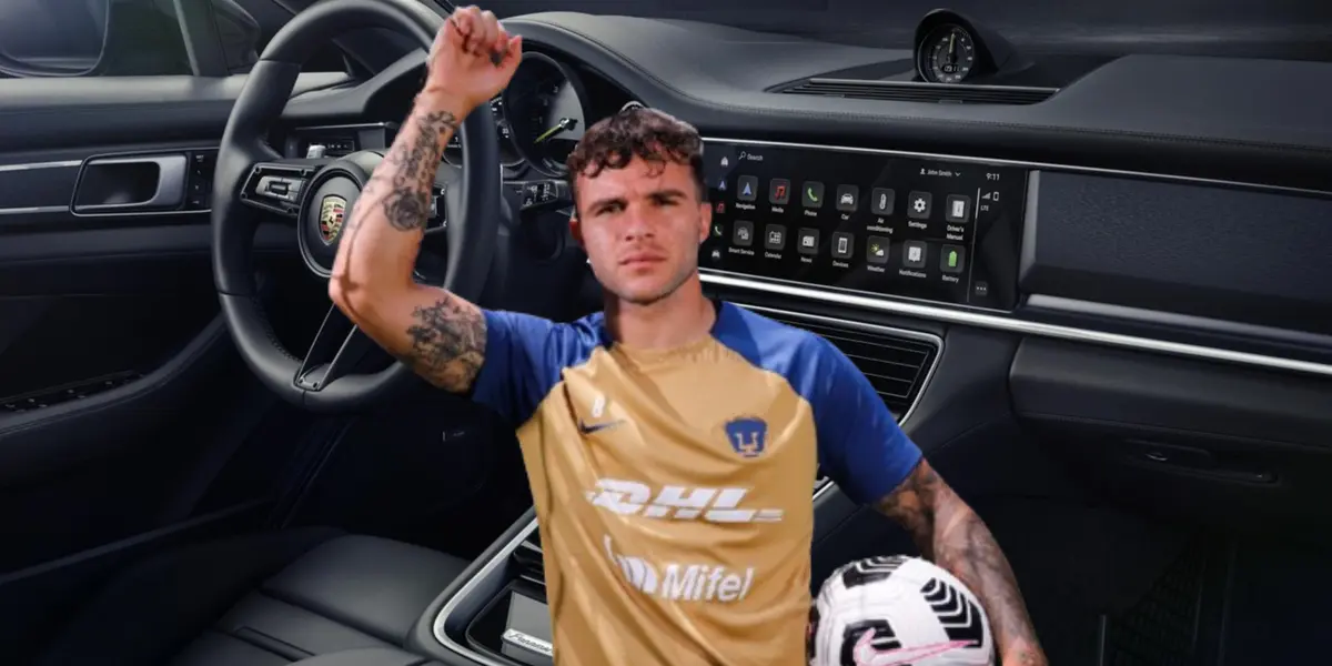Carro de Christian Tabó con Pumas