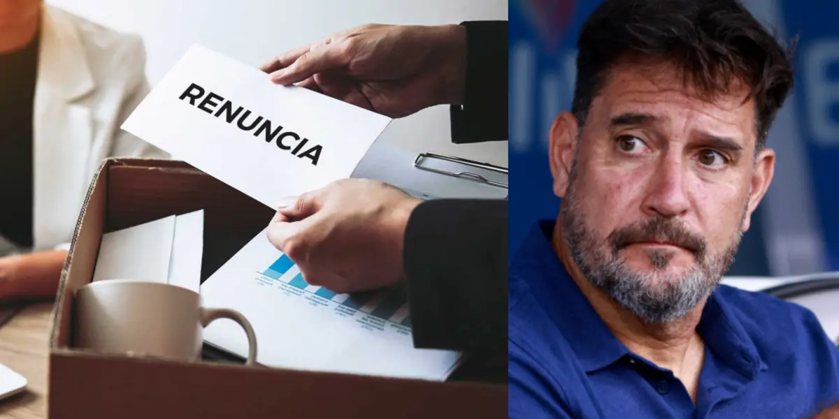 Carta de renuncia, a la derecha, Lema dirige un partido (Fuente: Mexsports)
