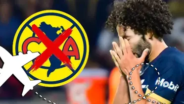 César Huerta con escudo de América