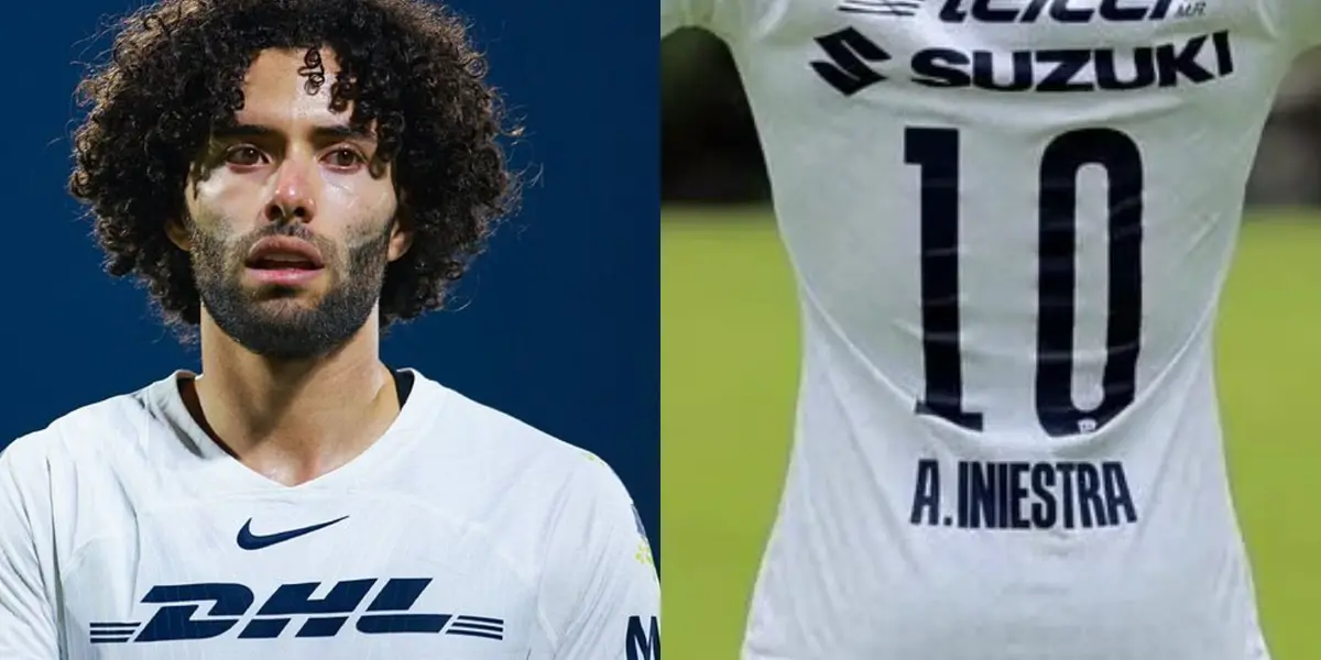 César Huerta jugando un cotejo con Pumas, a la derecha, un 10 de Pumas presentado en Cantera (Fuente: Mexsports y Pumas)