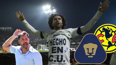César Huerta mostrando su playera de ‘Re-Hecho en C.U.’ el torneo pasado