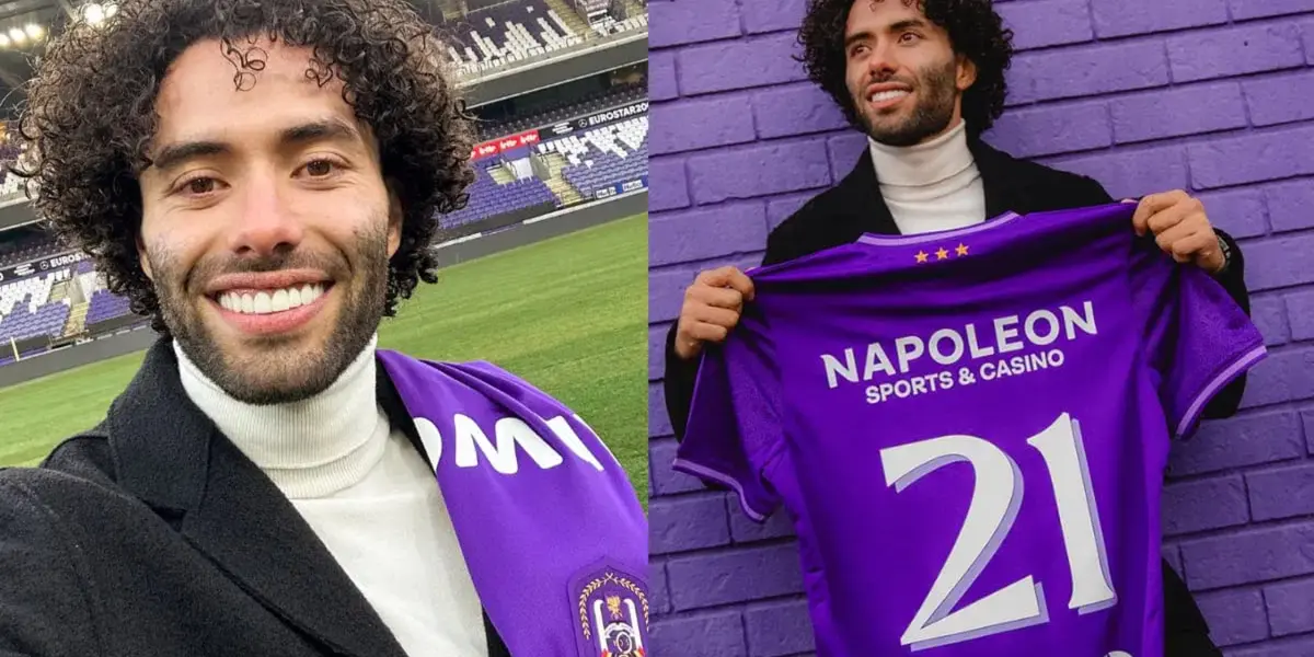 César Huerta presentado en el equipo de Pumas (Fuente: Anderlecht)