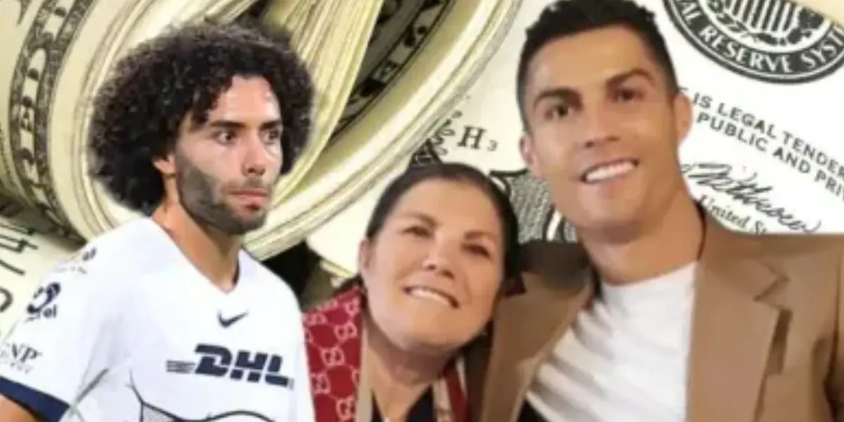César Huerta y Cristiano Ronaldo, de fondo, dinero (Fuente: E Fútbol)