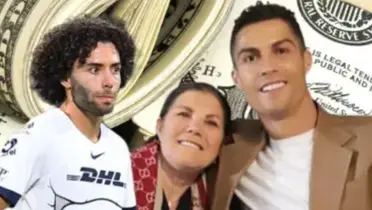 César Huerta y Cristiano Ronaldo, de fondo, dinero (Fuente: E Fútbol)