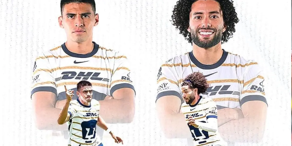César Huerta y Guillermo Martínez con Pumas | Foto: PumasRebel FB