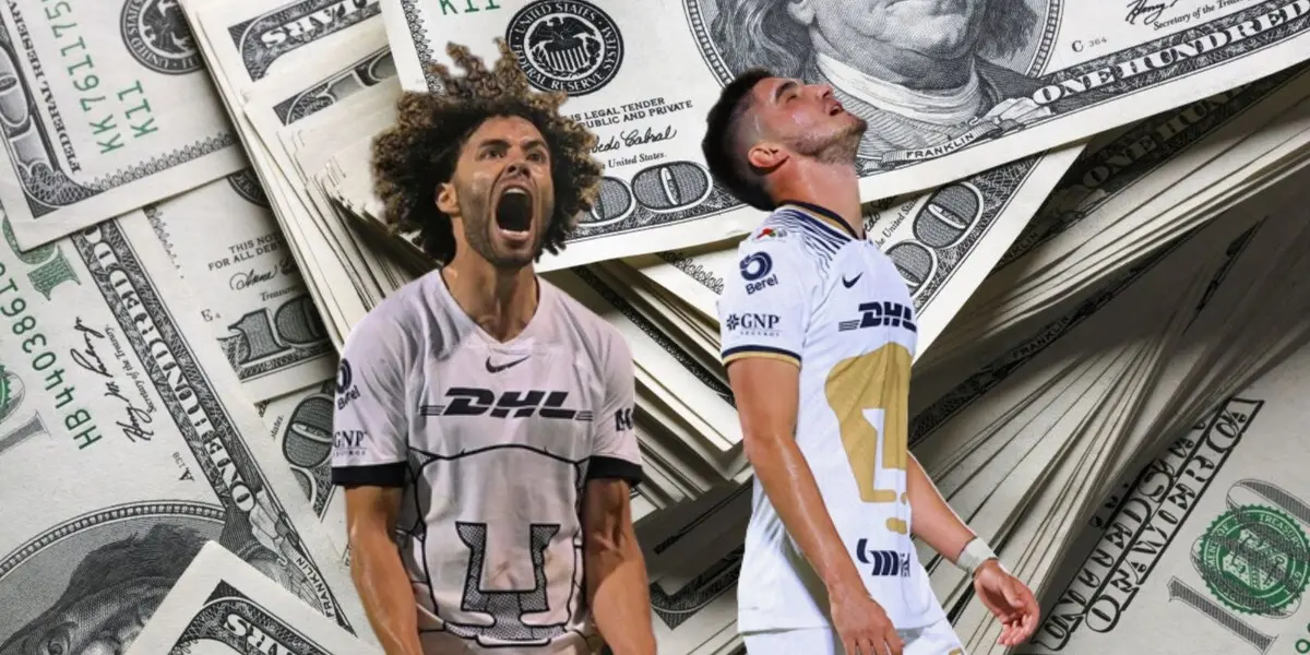 César Huerta y Gustavo Del Petre en Pumas