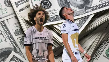 César Huerta y Gustavo Del Petre en Pumas