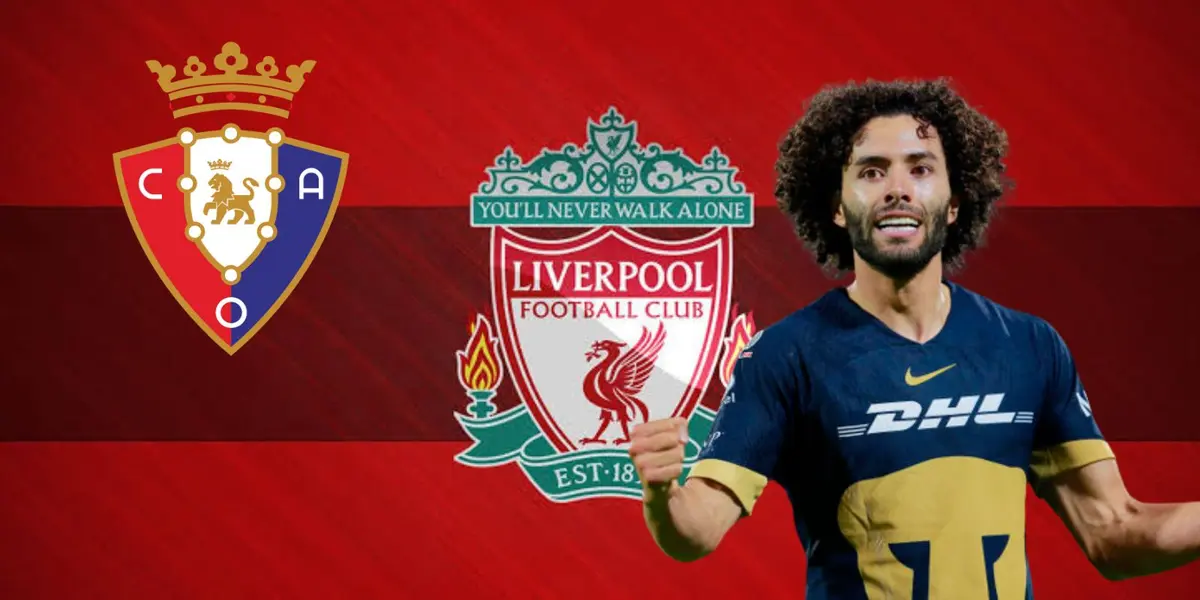 Chino Huerta con el Liverpool y Osasuna/FOTO: Récord