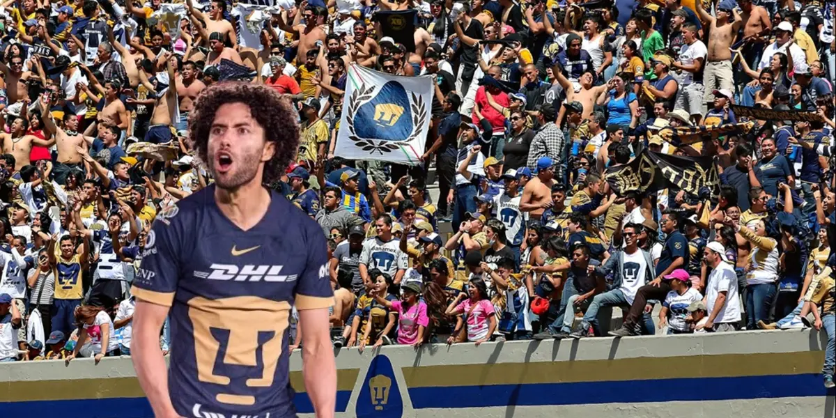 Chino Huerta y afición de Pumas/FOTO: El Universal