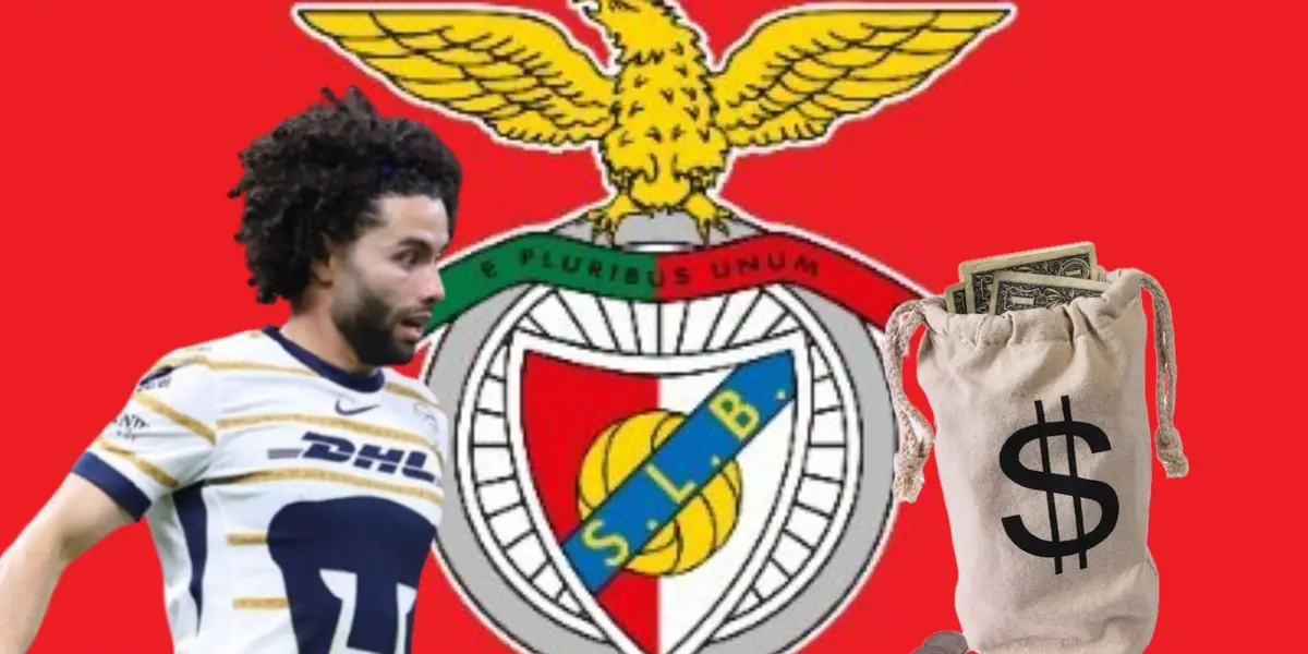 Chino y escudo de Benfica/FOTO: x Benfica