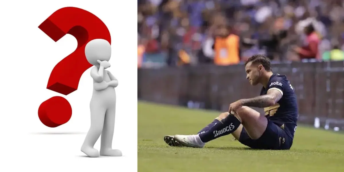 Christian Tabó con Pumas y signo de interrogación