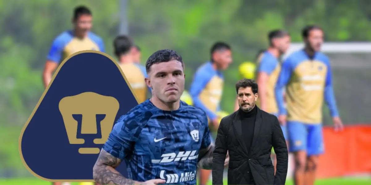 Christian Tabó en un partido de Liga MX con la playera de los Pumas