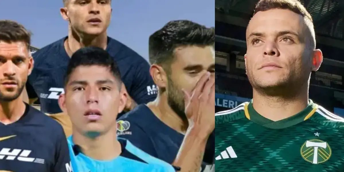 Collage de eextranjeros de Pumas, a la derecha Jonathan Rodríguez (Fuente: Especial y Timbers)