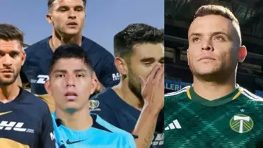 Collage de eextranjeros de Pumas, a la derecha Jonathan Rodríguez (Fuente: Especial y Timbers)