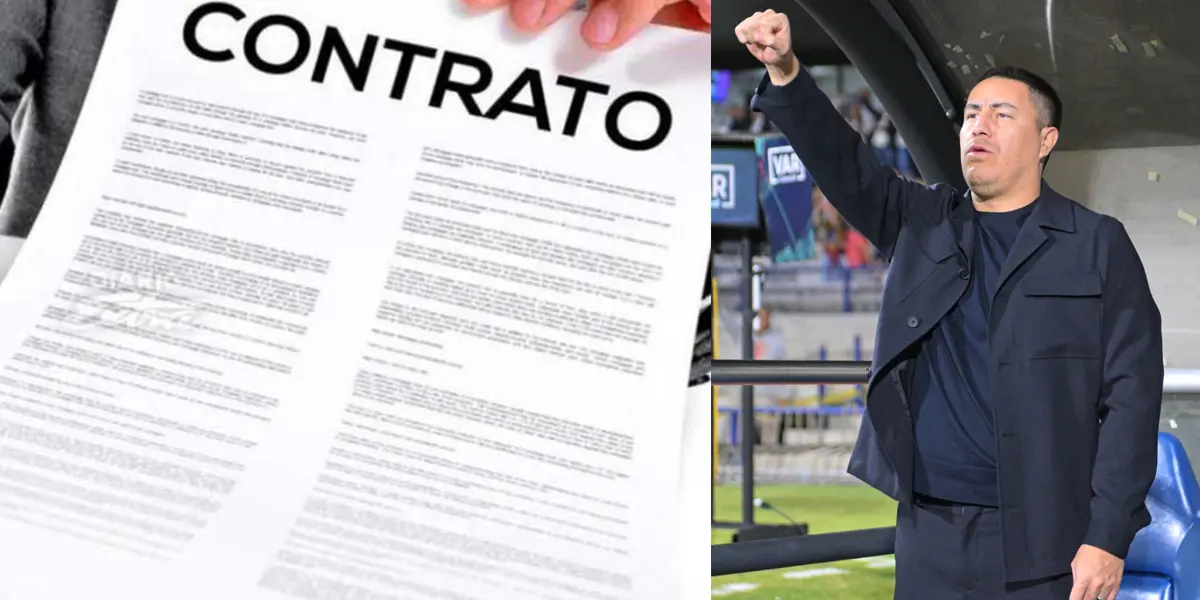Contrato a firmarse, a la derecha, Efraín Juárez saluda el himno de Universidad (Fuente: Salud y Mexsports)