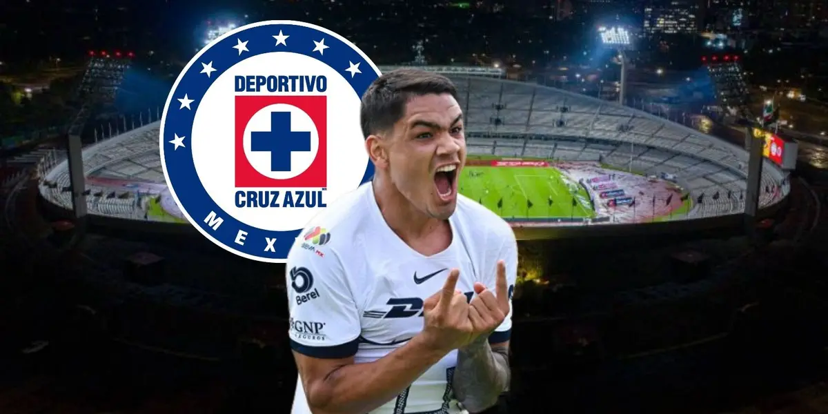 Cruz Azul nuevamente está interesado en un delantero de Pumas y como Dinenno pasó de moda, ahora buscan a Fernández