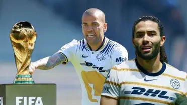 Dani Alves con el Chino Huerta y la Copa del Mundo/FOTO: Récord