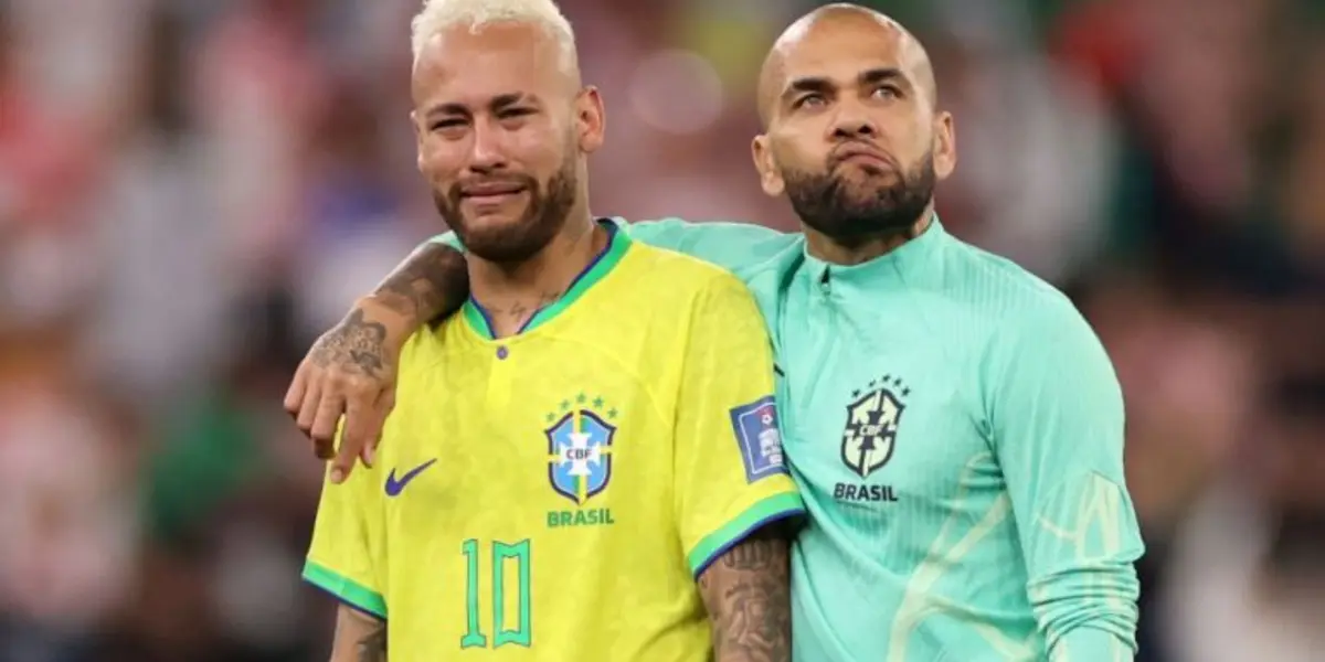 Dani Alves y Neymar en Qatar 2022