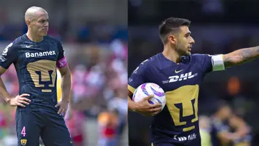 Darío Verón y Toto Salvio, capitanes en Pumas.