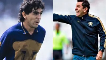 David Patiño hace gol con Pumas, a la derecha, dirige un juego de la U (Fuente: Medio Tiempo y Mexsports)