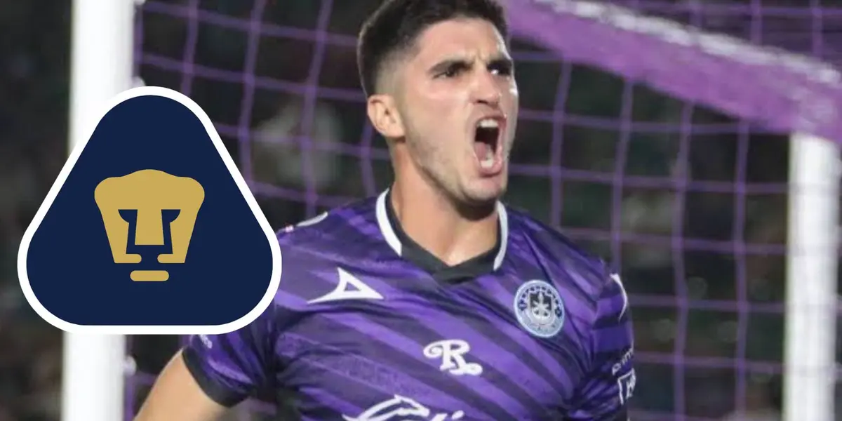 Del Prette con Mazatlán y escudo de Pumas/FOTO: El Sol de Mazatlán