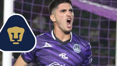 Del Prette con Mazatlán y escudo de Pumas/FOTO: El Sol de Mazatlán