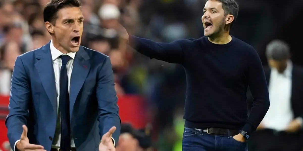 Diego Alonso y Nicolás Larcamón dirigiendo