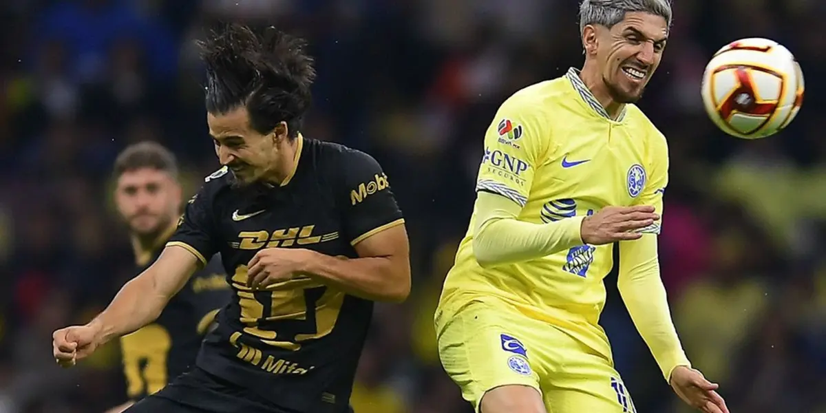 Diego Valdés controla una pelota ante Pumas (Fuente: Mexsports)