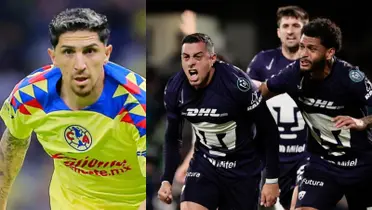 Diego Valdés jugando con América, a la derecha, Funes Mori festeja gol (Fuente: Mexsports)