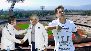 Dineno y directiva de Pumas en CU/FOTO: Récord