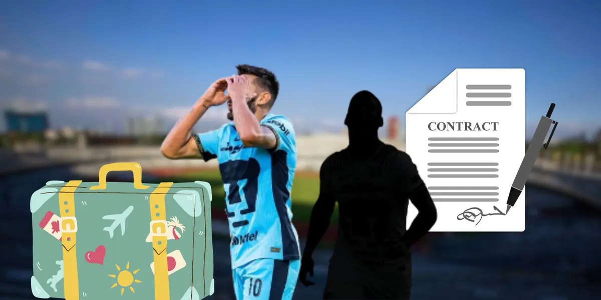 Eduardo Salvio durante un partido del Clausura 2024 con el uniforme alternativo de Pumas