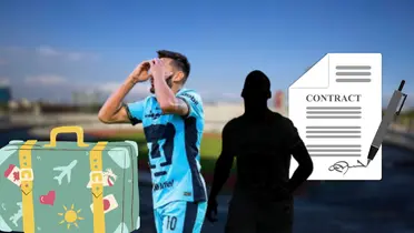 Eduardo Salvio durante un partido del Clausura 2024 con el uniforme alternativo de Pumas