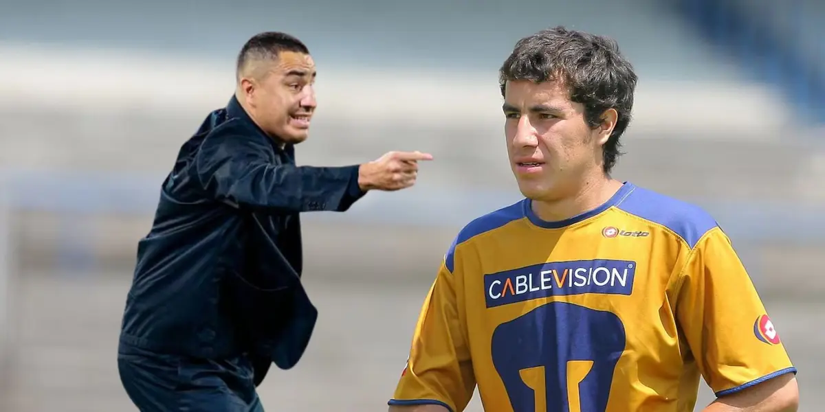 Efra Juárez con Nacional y con Pumas/FOTO: Canal 13